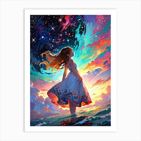 Dreaming Girl Art Print