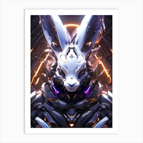 Futuristic Rabbit Art Print