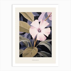 Flower Illustration Periwinkle 4 Poster Art Print