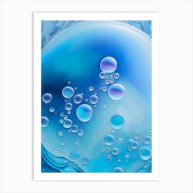 Bubbles In Water Water Waterscape Marble Acrylic Painting 2 Art Print