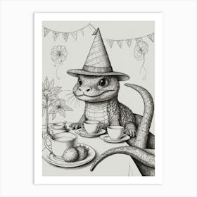 Lizard In A Hat 1 Art Print