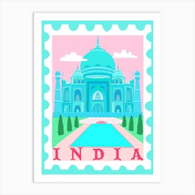 India Stamp Art Print