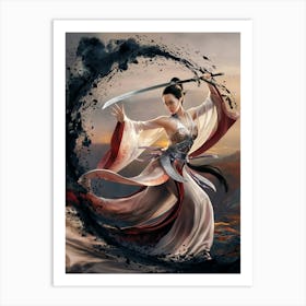 Asian Empress Sword Dance #5 Art Print