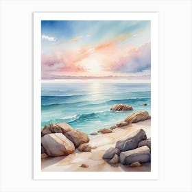 Watercolor Seascape 1 Art Print