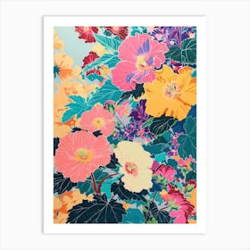 Hokusai  Great Japan Flowers Japanese 3 Art Print