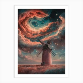 Windmill In The Sky 3 Art Print