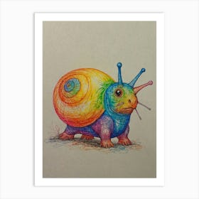 Rainbow Snail 1 Art Print