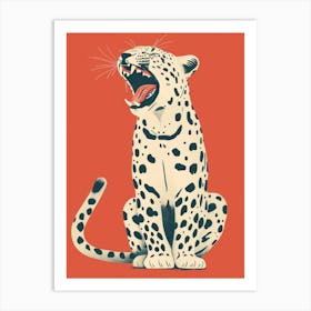 Leopard Yawn Art Print