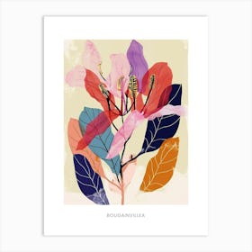 Colourful Flower Illustration Poster Bougainvillea 1 Art Print