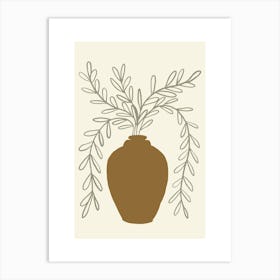 Vase With Branches Art Print