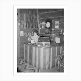 Manageress Of Navajo Lodge At The Desk, Datil, New Mexico By Russell Lee Art Print