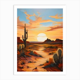 Sunset In The Desert 11 Art Print