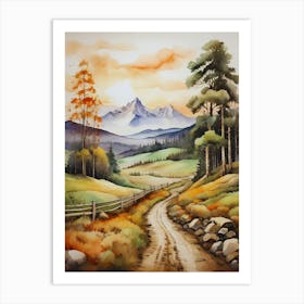 Road To The Mountains 4 Art Print