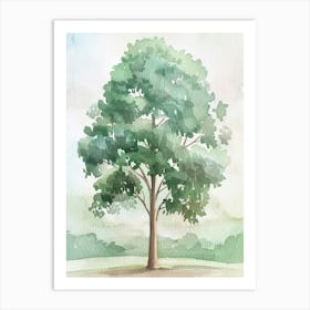 Eucalyptus Tree Atmospheric Watercolour Painting 3 Art Print