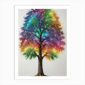 Rainbow Tree 3 Art Print