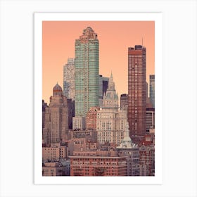 New York United States Travel Illustration 7 Art Print