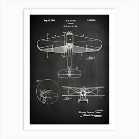 Airplane Patent Print Aircraft Patent Plane Art Military Decor Air Plane Print Patent Print Clark Airplane 1929 Clark Va6781 Art Print