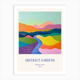 Colourful Gardens Kairakuen Japan 3 Blue Poster Art Print