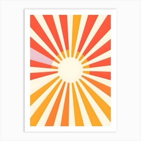 Retro Sunburst Art Print