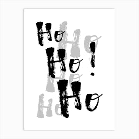 Hohoho Nordic Xmas typography Art Print