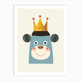 Little Chimpanzee 4 Wearing A Crown Art Print