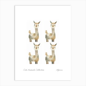 Cute Animals Collection Alpaca 3 Art Print