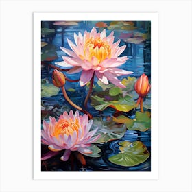 Pink Water Lilly 1 Art Print