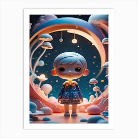 Girl In A Dream Art Print