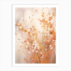 Fall Flower Painting Gypsophila Babys Breath 1 Art Print