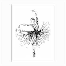 Ballerina Drawing Art Print