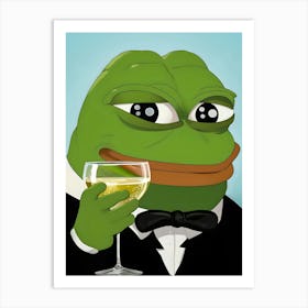 Pepe Frog Cheers Meme Art Art Print