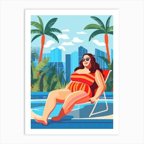 Body Positivity Sunshine Days Illustration 3 Art Print