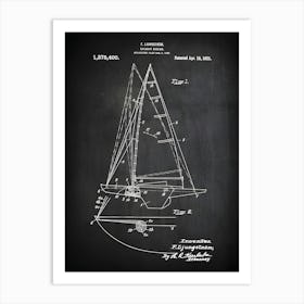 Sailboat Patent Sail Boat Patent Sailing Boat Art Sailing Ship Decor Sail Boat Print Sail Boat Art Boat Print Vb4001 Art Print