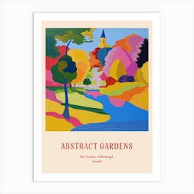 Colourful Gardens Kew Gardens Hillsborough Canada 3 Red Poster Art Print