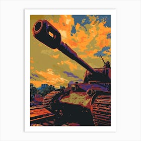 National World War 2 Museum Retro Pop Art 3 Art Print