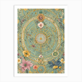 Floral Tarot Card Art Print