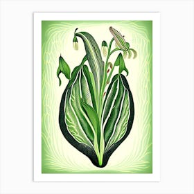 Adder's Tongue Fern Wildflower Vintage Botanical Art Print