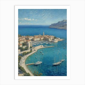 Beautiful Croatia Harbor Bliss Art Print