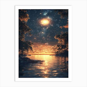 Starry Night Sky 23 Art Print