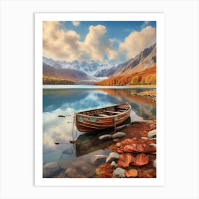 Boat On The Lake 18 Art Print