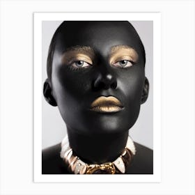 Black Woman With Gold Jewelry Art Print