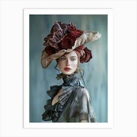 "Woman in Designer Hat" Art Print