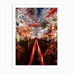 Meguro River, Tokyo, Japan Art Print