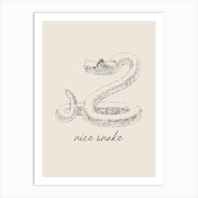 Nice Snake Bathroom Humor Art Print