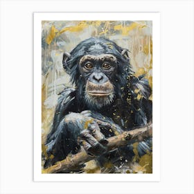 Bonobo Precisionist Illustration 3 Art Print