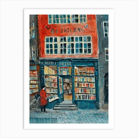 Copenhagen Book Nook Bookshop 1 Art Print
