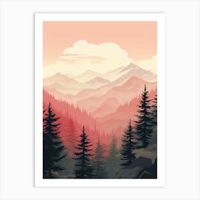 Landscape Of Mountains Art Print