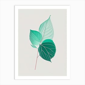 Mint Leaf Abstract 3 Art Print