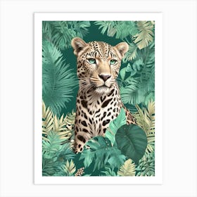 Leopard In The Jungle Art Print