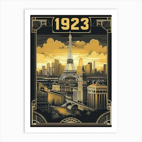 Aihrgdesign A Vintage Travel Poster Showcasing Art Deco Archi 9f47cb17 3a39 468a 9df3 37664173301d 1 Art Print